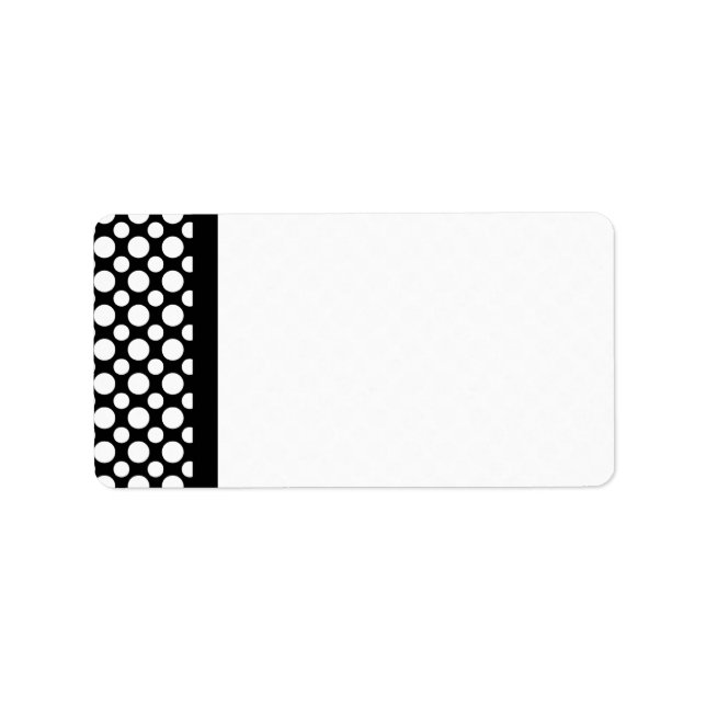 White Polka Dots Blank Address Label (Front)