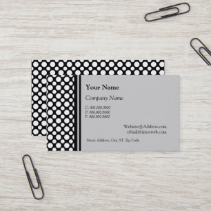 White Polka Dots Custom Business Cards