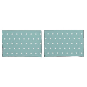 White Polka Dots Eggshell Blue Geometric Patterns Pillowcase