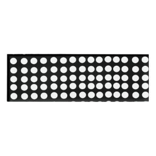 White Polka Dots Name Tag