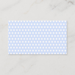 White Polka Dots on Baby Blue Business Card