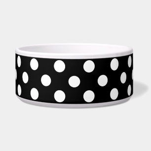 White Polka Dots on Black Background