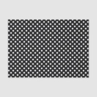 White Polka Dots on Black Background