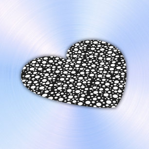 White Polka Dots on Black Paper Coaster