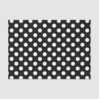 White polka dots on black