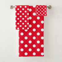 White Polka Dots on Bright Red Kids