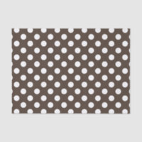 White polka dots on brown