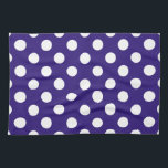 White polka dots on dark blue tea towel<br><div class="desc">White polka dots on dark blue</div>