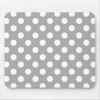 White polka dots on grey