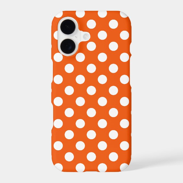 White polka dots on orange (Back)