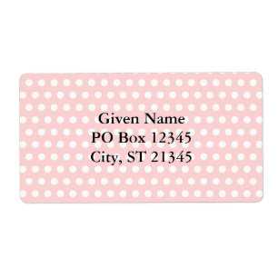 White Polka Dots on Pale Pink
