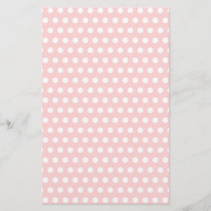 White Polka Dots on Pale Pink