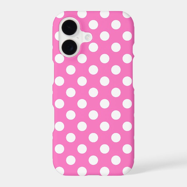 White polka dots on pink (Back)