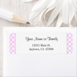 White Polka Dots on Pink Editable Return Address Label