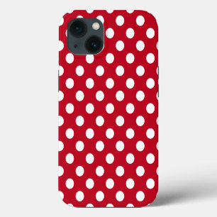 White polka dots on red Case-Mate iPhone case