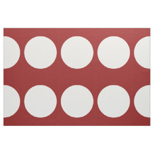 White Polka Dots on Red Fabric