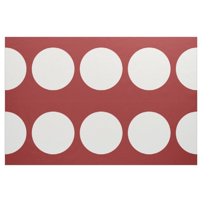 White Polka Dots on Red Fabric (Fat Quarter)
