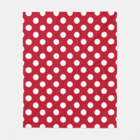 White polka dots on red
