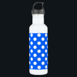 White polka dots on royal blue 710 ml water bottle<br><div class="desc">White polka dots on royal blue</div>