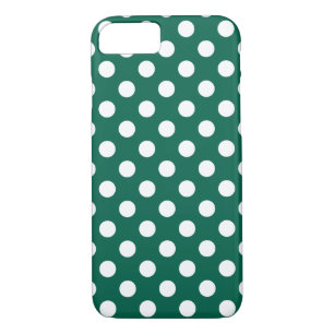 White polka dots on sage green iPhone 8/7 case