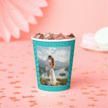 White Polka Dots on Teal – Personalised Wedding