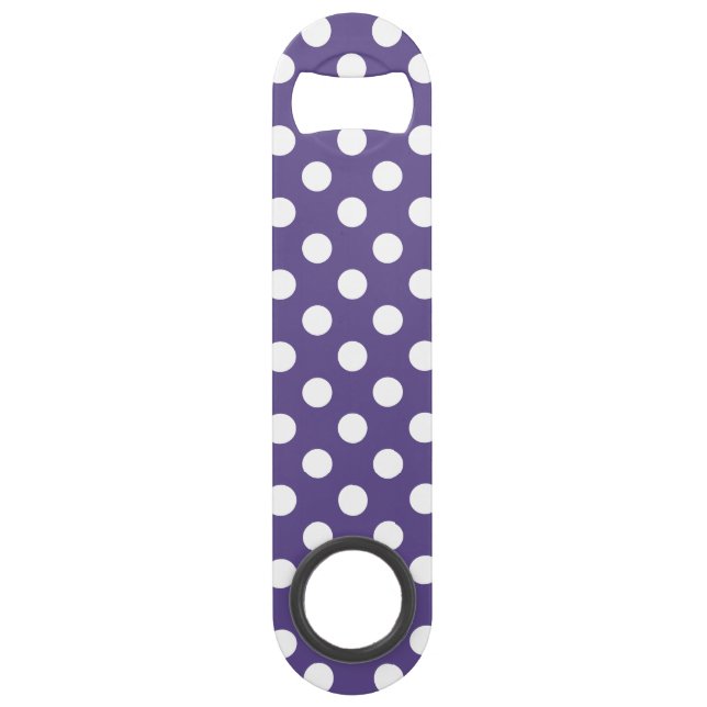 White polka dots on ultra violet (Front)