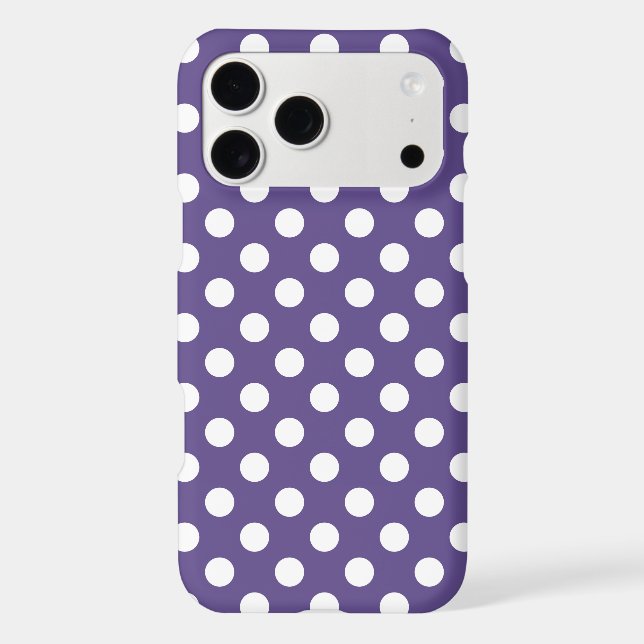 White polka dots on ultra violet (Back)