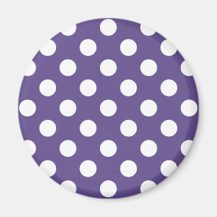 White polka dots on ultra violet magnet