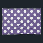 White polka dots on ultra violet tea towel<br><div class="desc">Pantone's colour of the year for 2018 is ultra violet.</div>