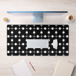 White Polka Dots, Polka Dot Pattern, Dots, Dotted Desk Mat