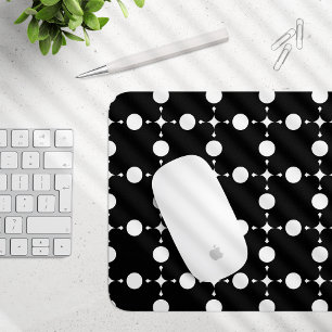 White Polka Dots, Polka Dot Pattern, Dots, Dotted Mouse Pad