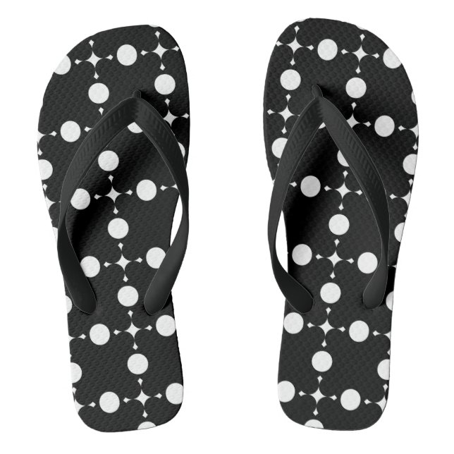White Polka Dots, Polka Dot Pattern, Dots, Dotted Thongs (Footbed)