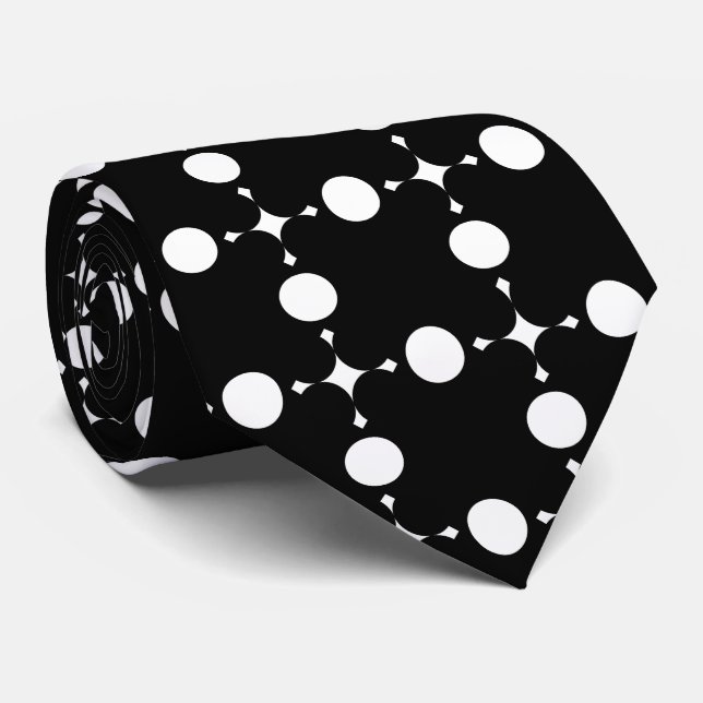 White Polka Dots, Polka Dot Pattern, Dots, Dotted Tie (Rolled)
