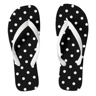 White Polka Dots Thongs