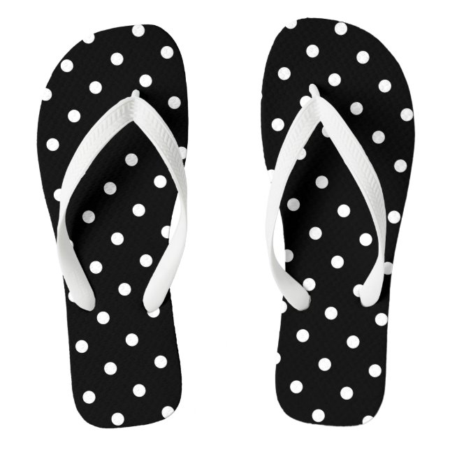 White Polka Dots Thongs (Footbed)