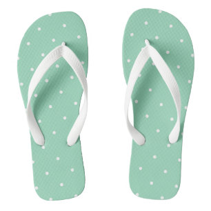 White Polka Dots Thongs