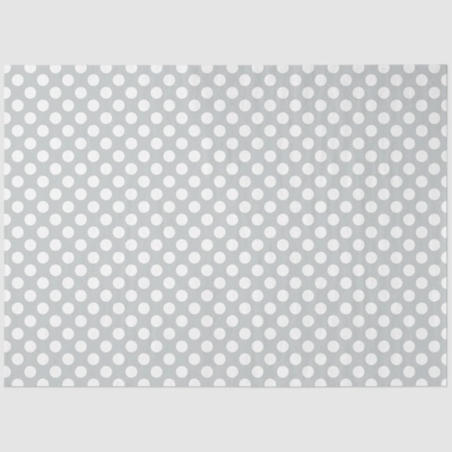 White Polka Dots with Any Background Colour Tissue Paper (Front)
