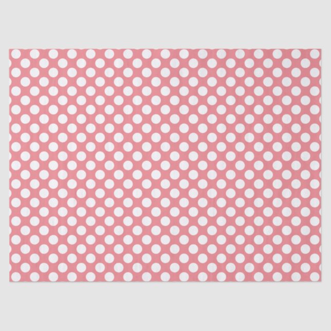 White PolkaDot-You Choose Background Colour Tissue Paper (Front)