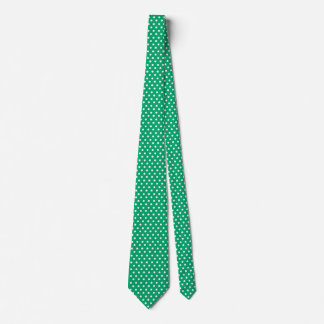White Polkadots Jade Green Tie Cheap Elegant