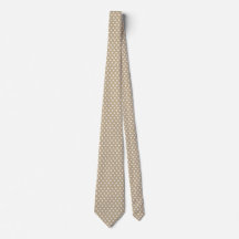 White Polkadots Khaki Brown Tie Cheap Elegant
