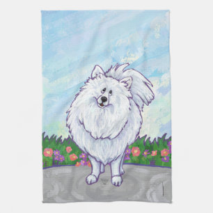 White Pomeranian Gifts & Accessories Tea Towel