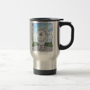 White Pomeranian Gifts & Accessories Travel Mug