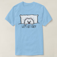 White Pomeranian Let's Get Cosy Cute Pom