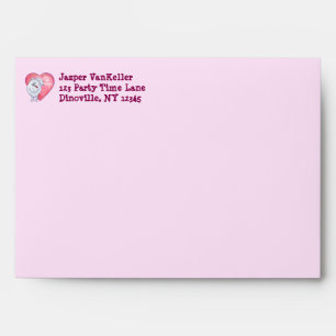 White Pomeranian Valentine's Day Envelopes