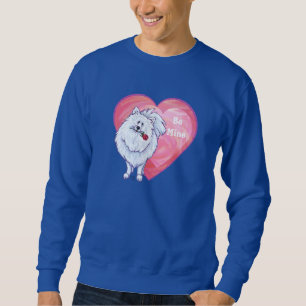 White Pomeranian Valentine's Day Sweatshirt