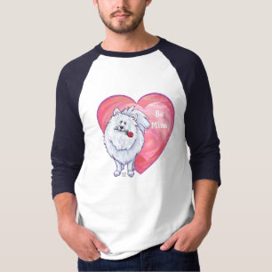 White Pomeranian Valentine's Day T-Shirt