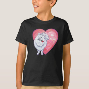 White Pomeranian Valentine's Day T-Shirt