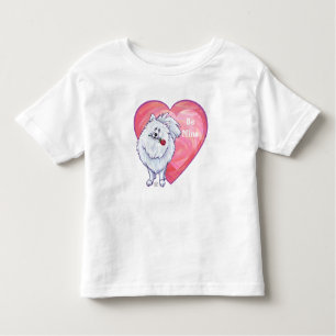 White Pomeranian Valentine's Day Toddler T-Shirt