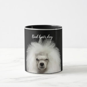 White Poodle Bad Hair Day Mug