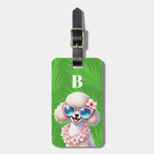 White Poodle Dog Luggage Tags